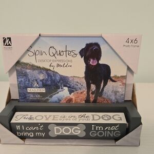 Malden Black and Gray Dog Silhouette Decor